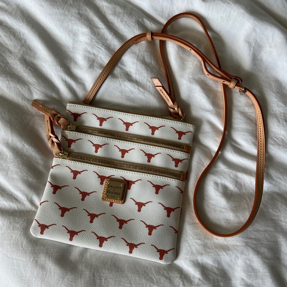 Dooney and Bourke White Texas Longhorns crossbody bag